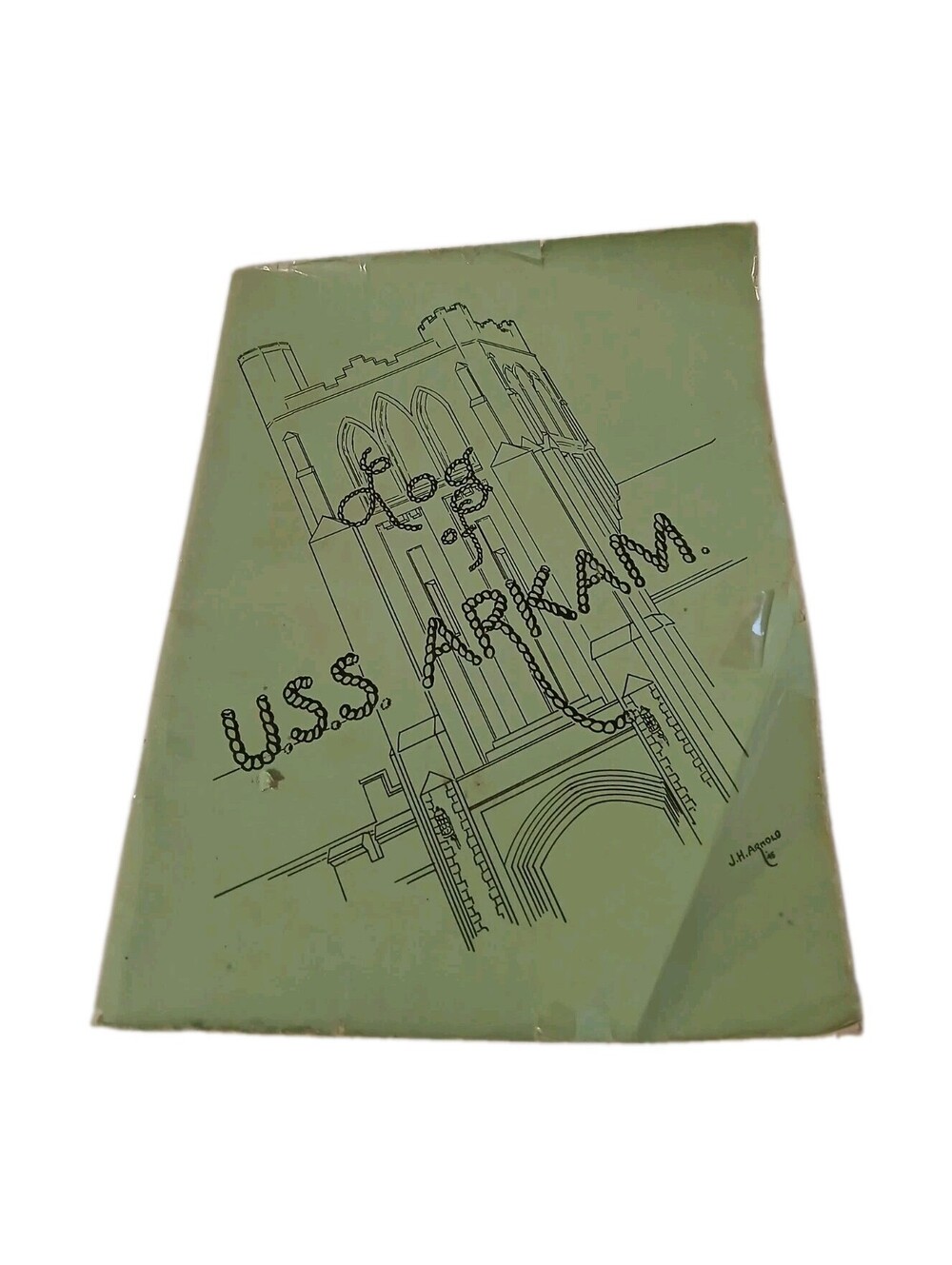 Log Of U.S.S. ARKAM 1945 Arkansas A&m College Navy Military Yearbook